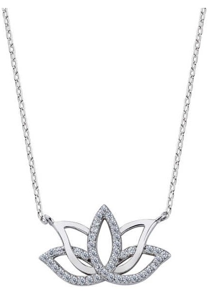 Lotus Çiçeği Gümüş Kolye - Gms975