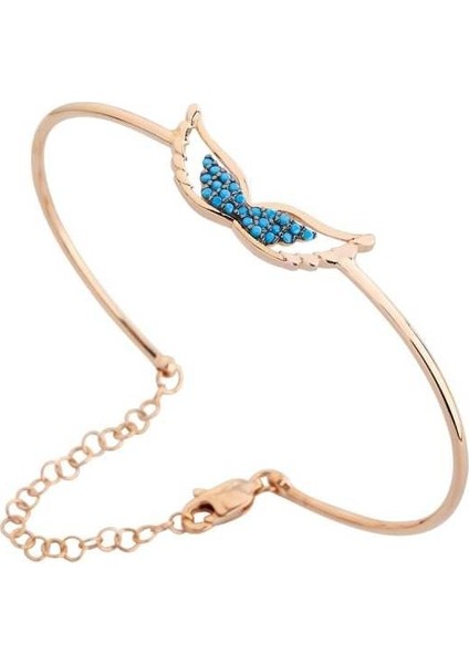 Melek Kanadı Kelepçe Gümüş Bileklik - Gms751