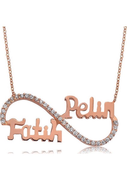 Pt26101424 Gümüş İsimli Sonsuzluk Bayan Kolye