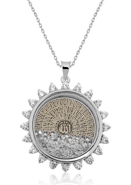 T4449 Gümüş Esmaül Hüsna Bayan Kolye