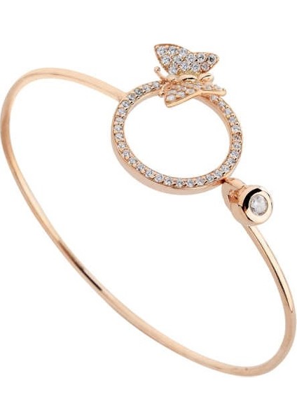 Tektaş Kelebek Kelepçe Gümüş Bileklik - Gms769