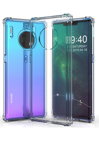 Huawei Mate 30 Pro ile Uyumlu Crystal Fit Kılıf Crystal Clear