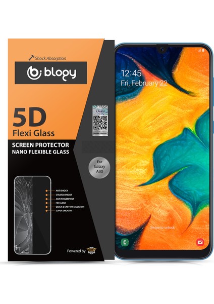 Galaxy A30 Flexi 5D Ekran Koruyucu