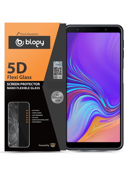 Galaxy A7 2018 Flexi 5D Ekran Koruyucu