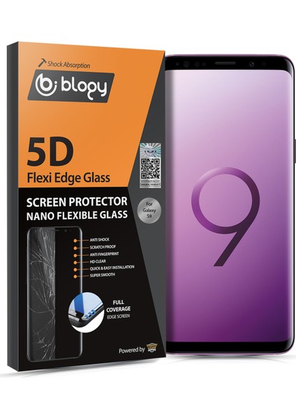 Buff Blogy Galaxy S9 Flexi Edge 5D Ekran Koruyucu
