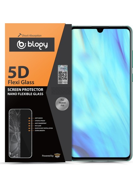 Huawei P30 ile Uyumlu Flexi 5D Ekran Koruyucu