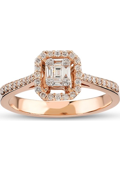 0.32 Ct Baget Pırlanta Yüzük B18