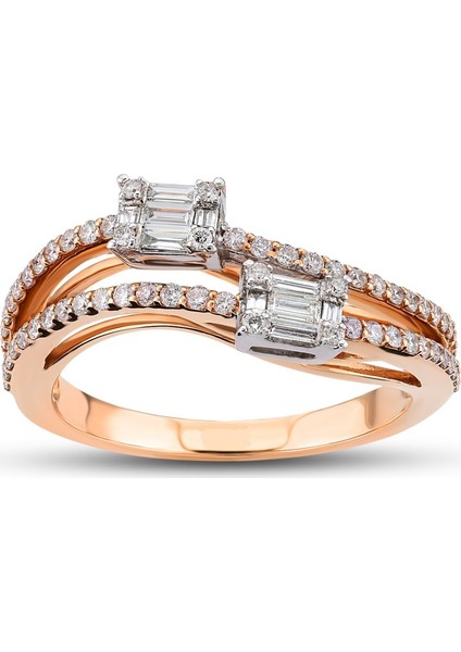 0.43 Ct Baget Pırlanta Yüzük B8