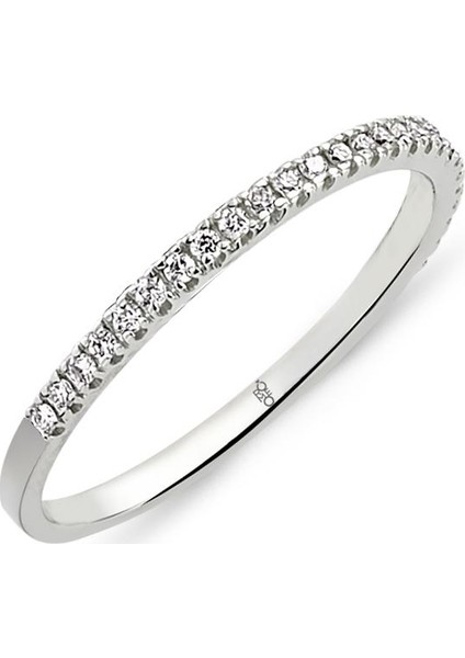 18 Ayar Altın 0.14 Ct Pırlanta Yarım Tur Yüzük Dyz0290
