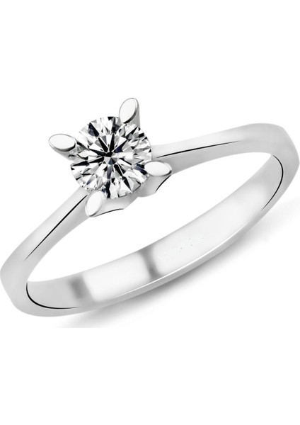 0.53 Karat D Renk Hrd Sertifikalı Pırlanta Tektaş Yüzük Pr165