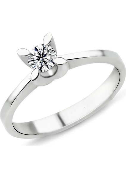 0.39 Karat E Renk Hrd Sertifikalı Pırlanta Tektaş Yüzük Pr293