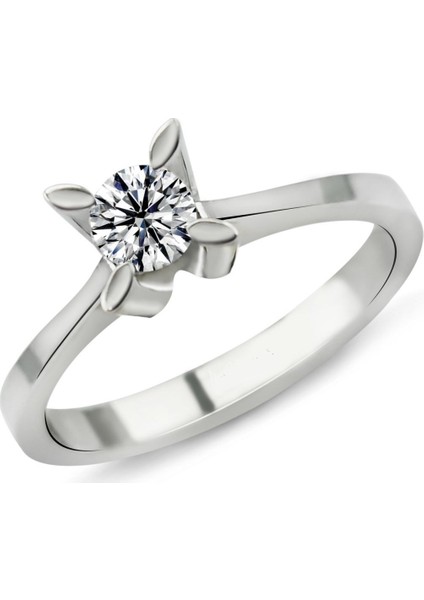 0.47 Karat E Renk Hrd Sertifikalı Pırlanta Tektaş Yüzük Pr438