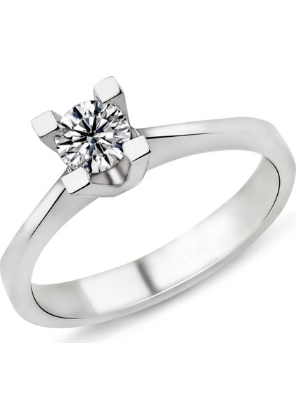 0.31 Karat F Renk Hrd Sertifikalı Pırlanta Tektaş Yüzük Pr469