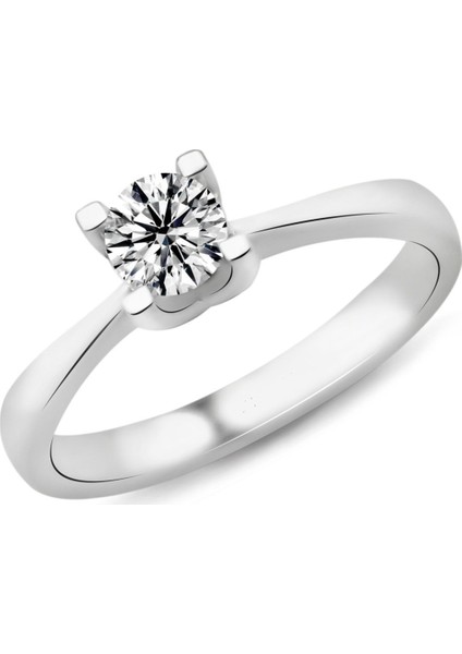 0.44 Karat G Renk Pırlanta Tektaş Yüzük Pr494