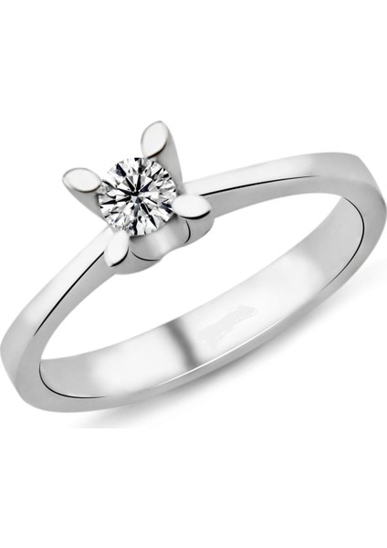 0.31 Karat D Renk Pırlanta Tektaş Yüzük Pr505