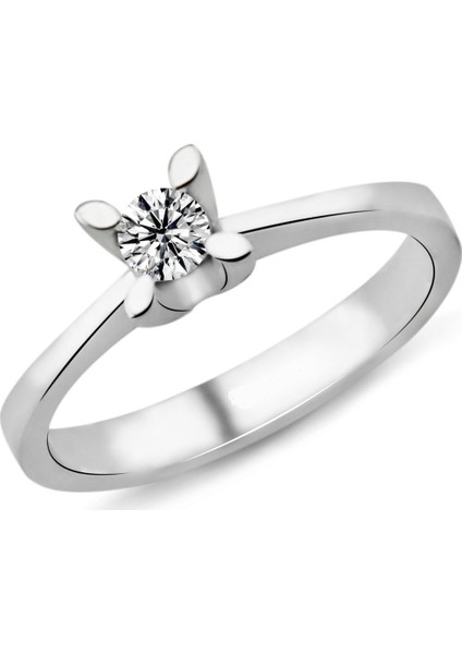 0.23 Karat G Renk Pırlanta Tektaş Yüzük Pr96