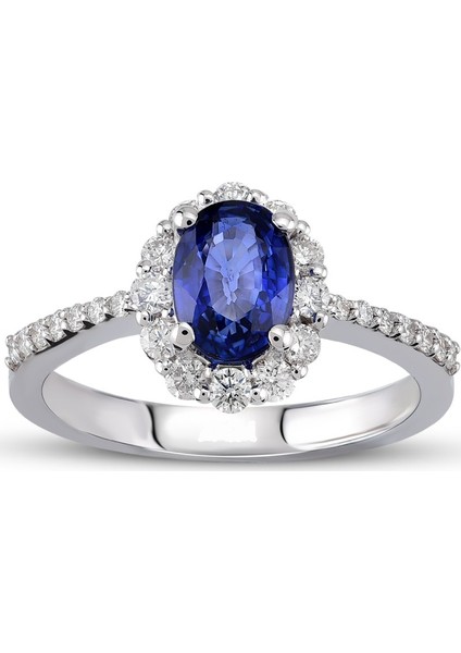 1.88 Ct Pırlanta Safir Yüzük Rty32