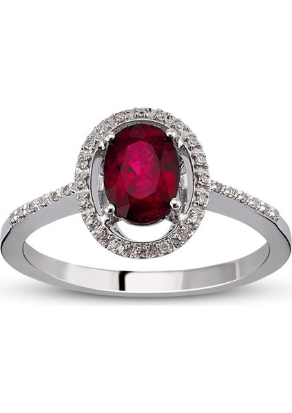 1.05 Ct Pırlanta Yakut Yüzük Rty8