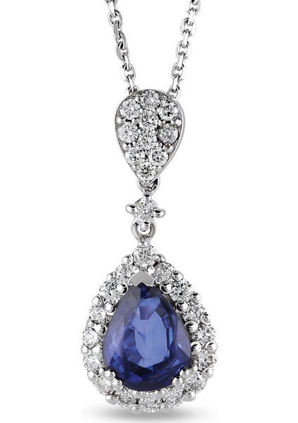 1.62 Ct Pırlanta Safir Kolye Rtkl50
