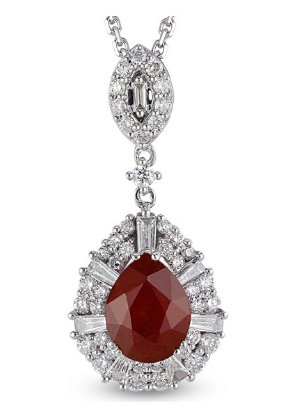 2.90 Ct Pırlanta Yakut Kolye Rtkl37