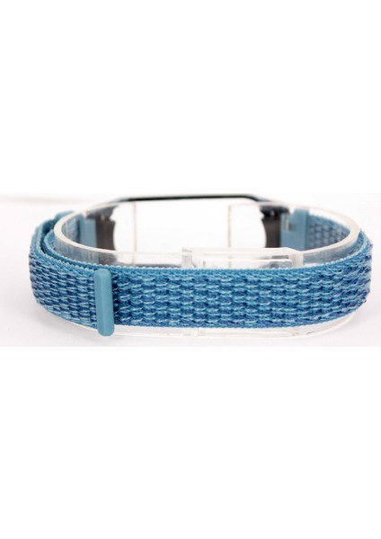 Xiaomi Mi Band 4 - Mi Band 3 Metal Çerçeveli Cırtlı Hasır Desenli Renkli Kordon Gökyüzü Mavisi fiyatları