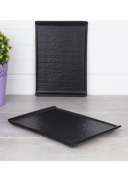 Home Doğaltaş Tepsı 24cm - Mat Siyah
