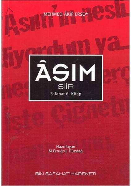 Asım Şiir Safahat 6. Kitap Mehmed Akif Ersoy - M. Ertuğrul Düzdağ