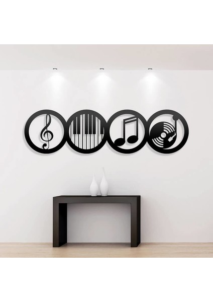 Müzik Sembolleri Metal Duvar Tablosu