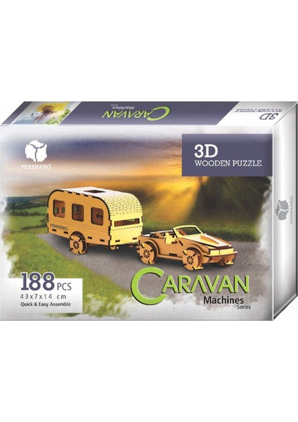 Karavan 188 Parça Ahşap 3D Puzzle