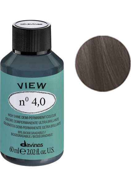 View Yarı Kalıcı Saç Boyası 60 ml - 4,0 Orta Kahve