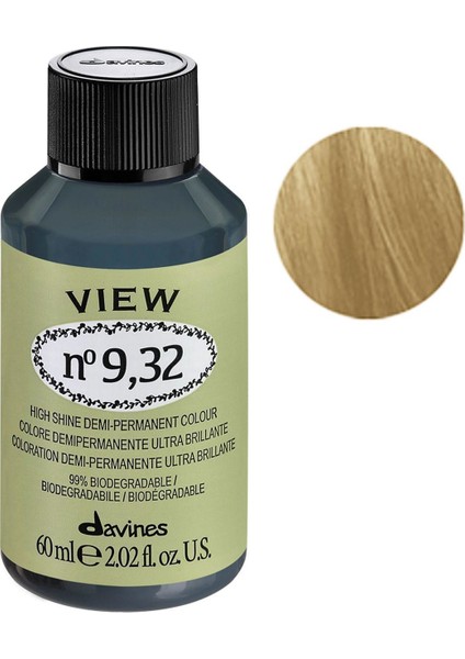 View Yarı Kalıcı Saç Boyası 60 ml - 9,32 Çok Açık Kumral İrize