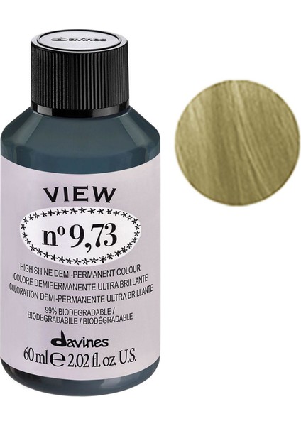View Yarı Kalıcı Saç Boyası 60 ml - 9,73 Bej Altın Çok Açık Kumral