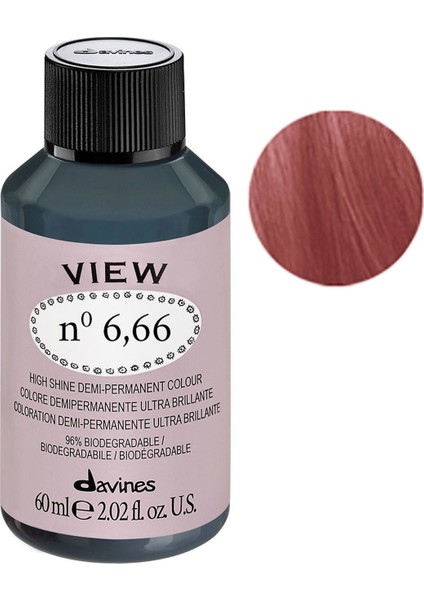 View Yarı Kalıcı Saç Boyası 60 ml - 6,66 Kestane Kızıl