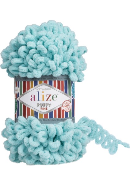 Fine Kendinden İlmekli Akıllı İp Küçük İlmekli Renk Turkuaz