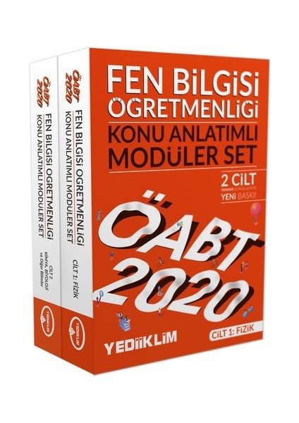 Yediiklim Yayınları 2020 KPSS ÖABT Fen Bilgisi Öğretmenliği Konu Anlatımlı Modüler Set