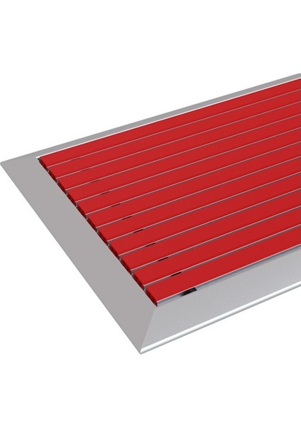 Kauçuk Üst Yüzeyli Alüminyum Kırmızı Paspas 50 x 80 cm