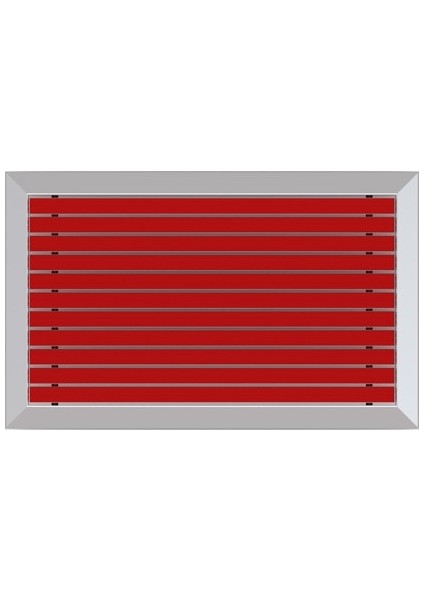 Kauçuk Üst Yüzeyli Alüminyum Kırmızı Paspas 50 x 80 cm