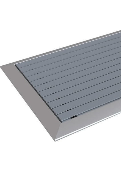 Kauçuk Üst Yüzeyli Alüminyum Gri Paspas 60 x 120 cm