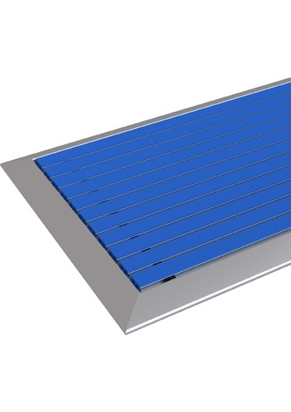 Kauçuk Üst Yüzeyli Alüminyum Mavi Paspas 60 x 120 cm