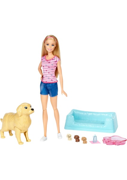 Bebek Anne Köpek ve Yenidoğan Yavruları Oyun Seti FDD43