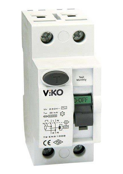 Kaçak Akım Rölesi Ac Tip 30mA 2x 40A VTR2-4030