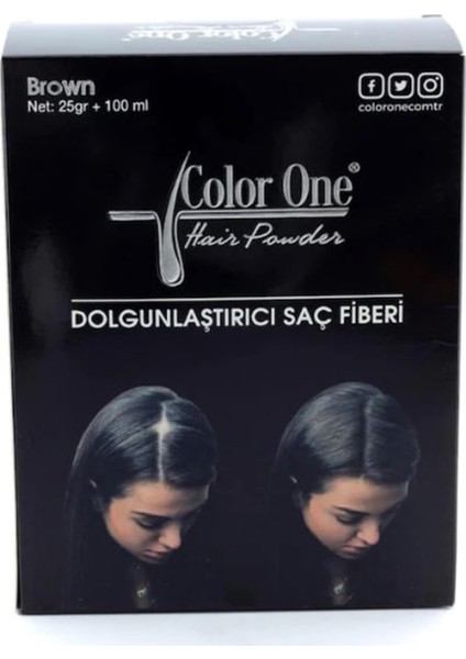 Hair Powder Brown Dolgunlaştırıcı Saç Fiberi 25 gr +100 ml