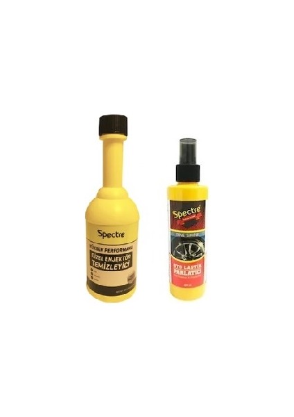 Dizel Katkı ve Enjektör Temizleyici 300ML + Spectre Oto Lastik Parlatıcı