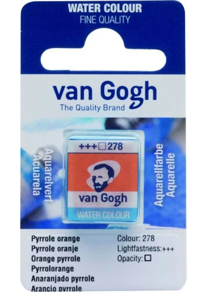 Van Gogh 1/2 Tablet Sulu Boya 278 Pyrrole Orange