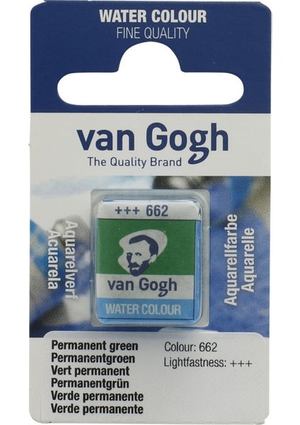 Van Gogh 1/2 Tablet Sulu Boya 662 Permanent Green