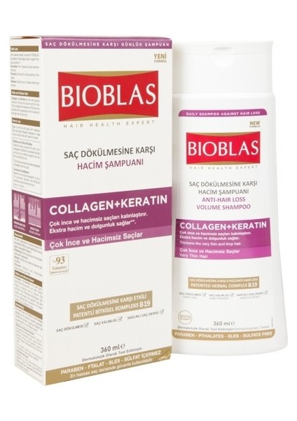 Collagen + Keratin Çok Ince ve Hacimsiz Saçlar Için Hacim Şampuanı 360 ml