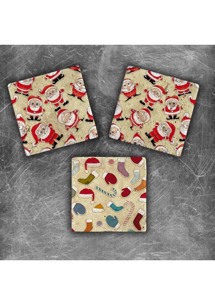 Decor Yılbaşı Doğaltaş Magnet - 3'lü Set
