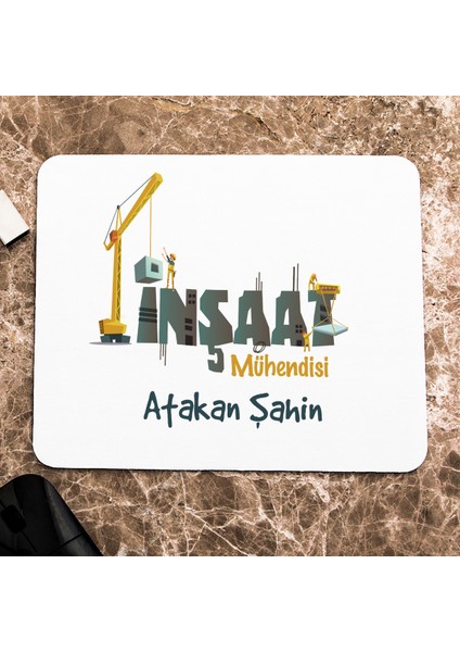 Inşaat Mühendislerine Hediye Kişiye Özel Mousepad