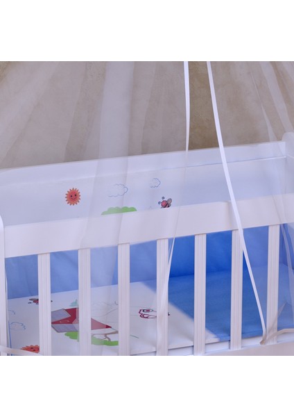 Elegant Beşik + Yatak + Uyku Seti Kombini Doğa Pembe