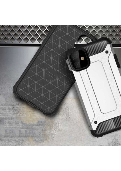 Apple iPhone 11 Çift Katmanlı Darbe Emici Kılıf Rugged Armor Kılıf Siyah